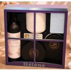 Coffret Bien-être "Eclat de Pêche" – Bougie, Savon, Gel Douche, Gommage, Baume